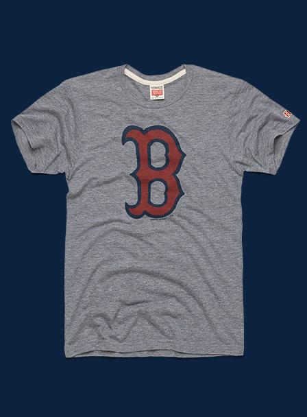 Boston Red Sox Fear The Green Monster T-Shirt from Homage. | Navy | Vintage Apparel from Homage.