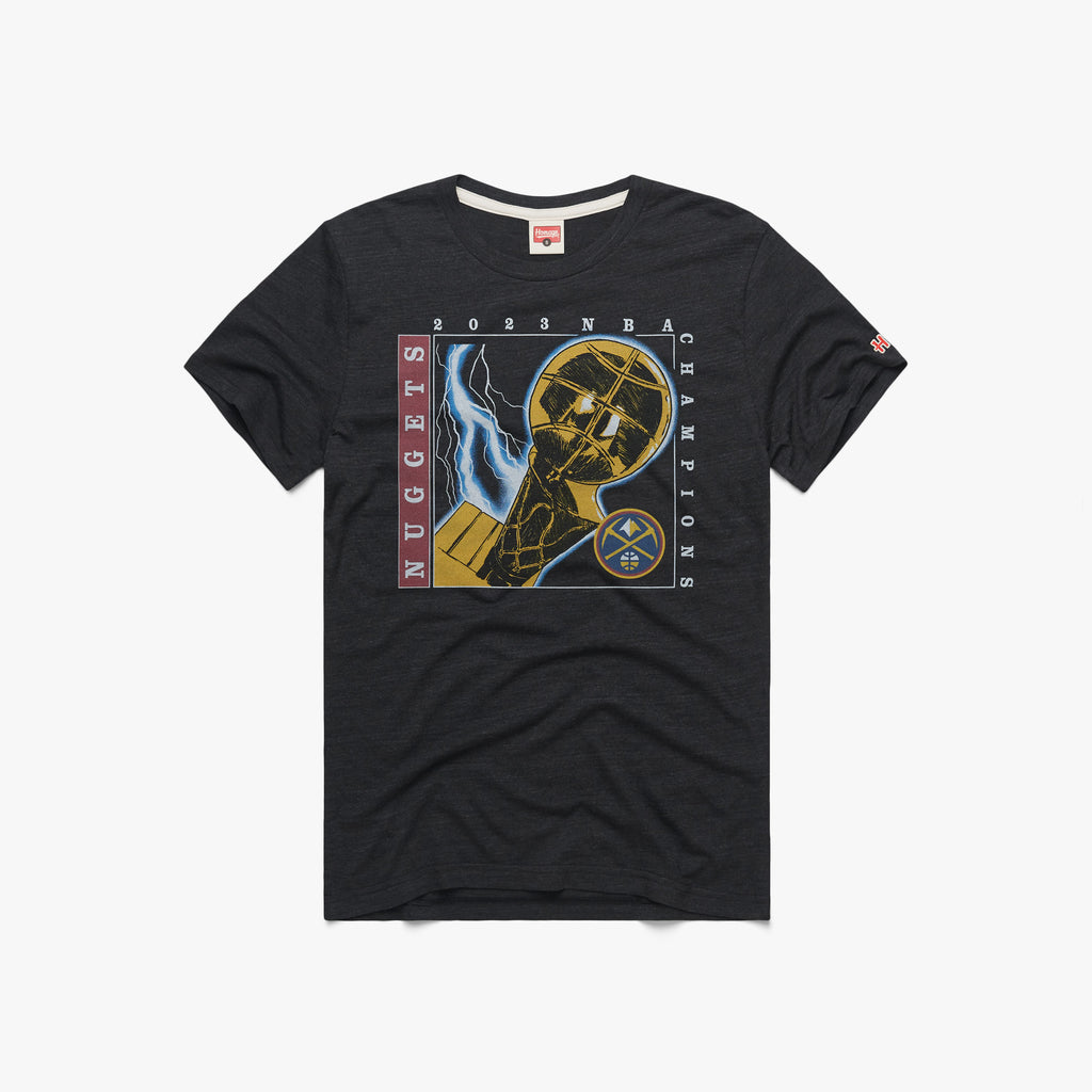 DC Comics Batman x Denver Nuggets T-Shirt from Homage. | Gold | Vintage Apparel from Homage.