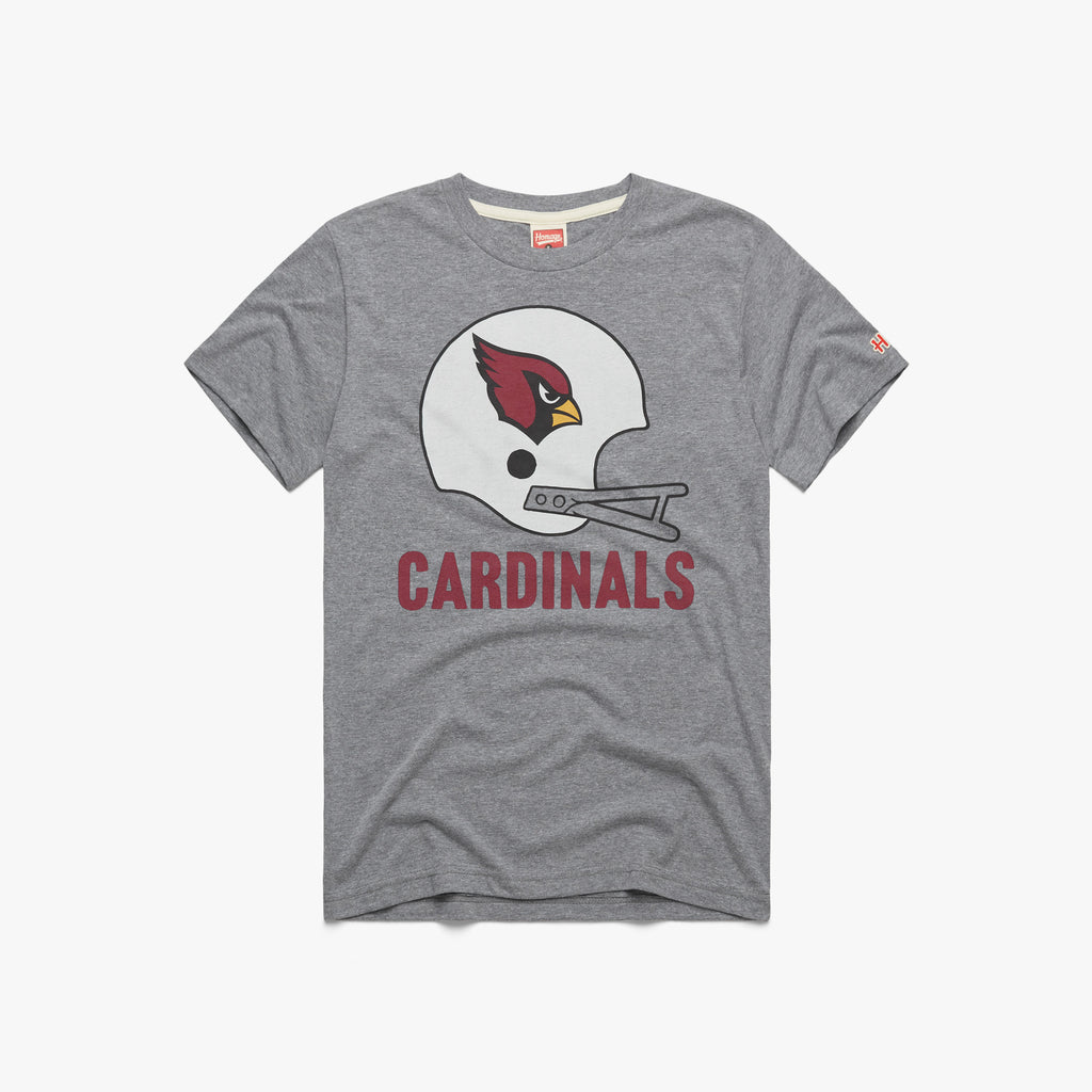 homage merch Arizona Cardinals Throwback Helmet T-Shirt - Snowshirt