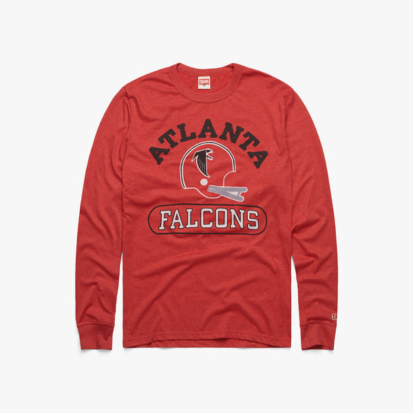 Atlanta Falcons Throwback Helmet T-Shirt from Homage. | Officially Licensed Vintage NFL Apparel from Homage Pro Shop.