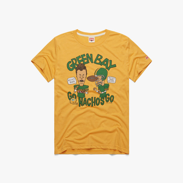 Green Bay Packers T Shirt Vintage Caricature 90's NFL Football White Cotton  Tee