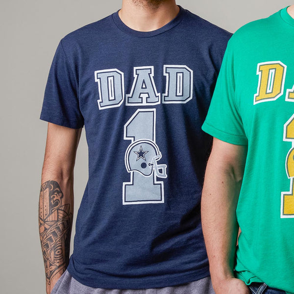 Dallas Cowboys Dad T-Shirt from Homage. | Officially Licensed Vintage NFL Apparel from Homage Pro Shop.