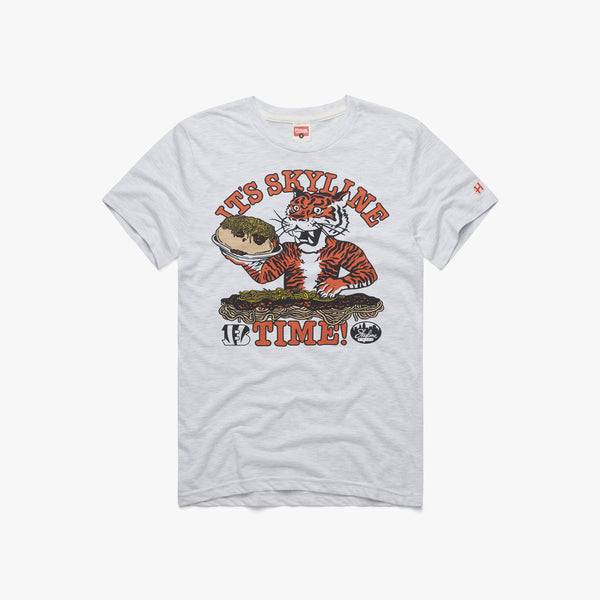 Cincinnati Bengals x Skyline Chili T-Shirt from Homage. | Officially Licensed Vintage NFL Apparel from Homage Pro Shop.