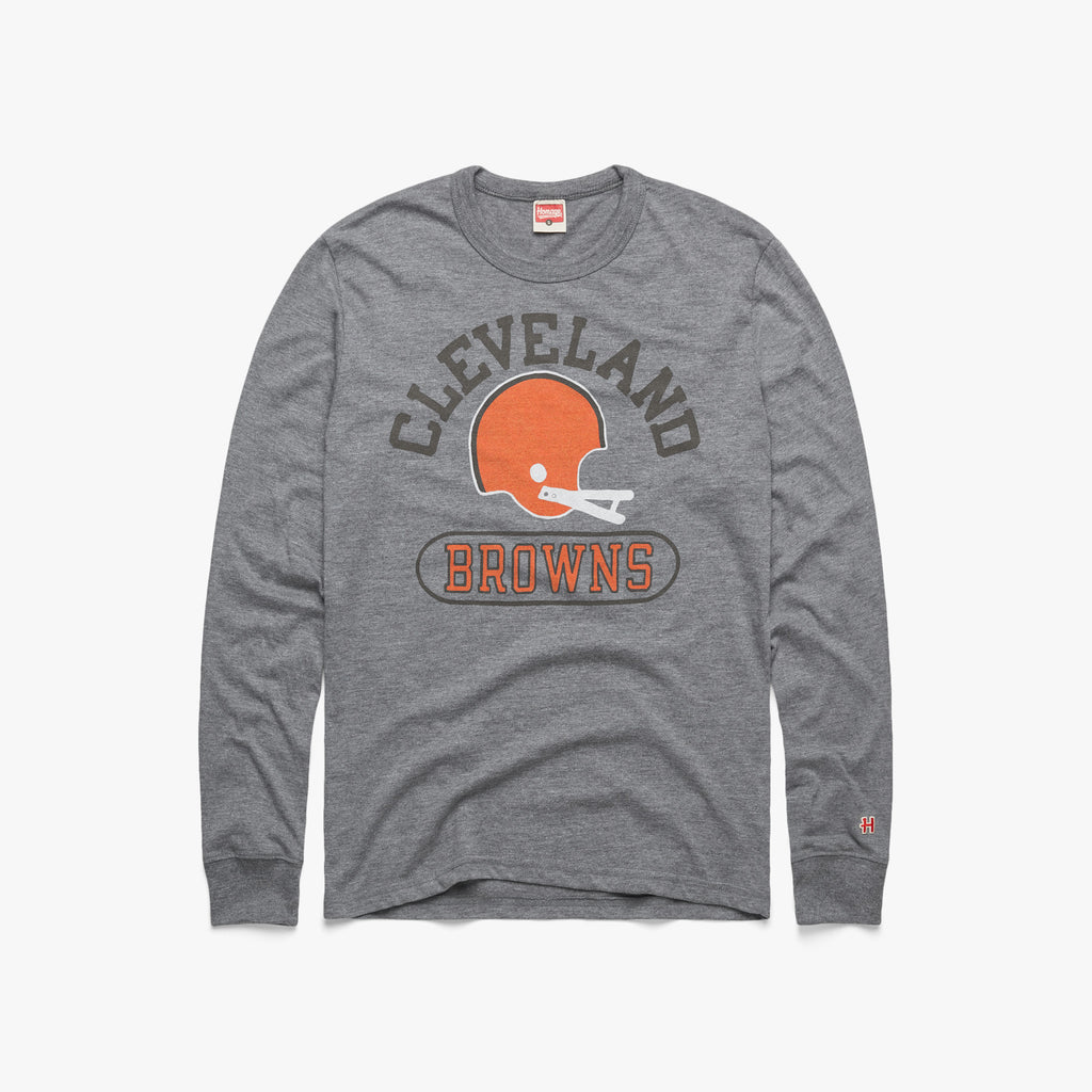 Cleveland Browns Throwback Helmet T-Shirt from Homage. | Officially Licensed Vintage NFL Apparel from Homage Pro Shop.