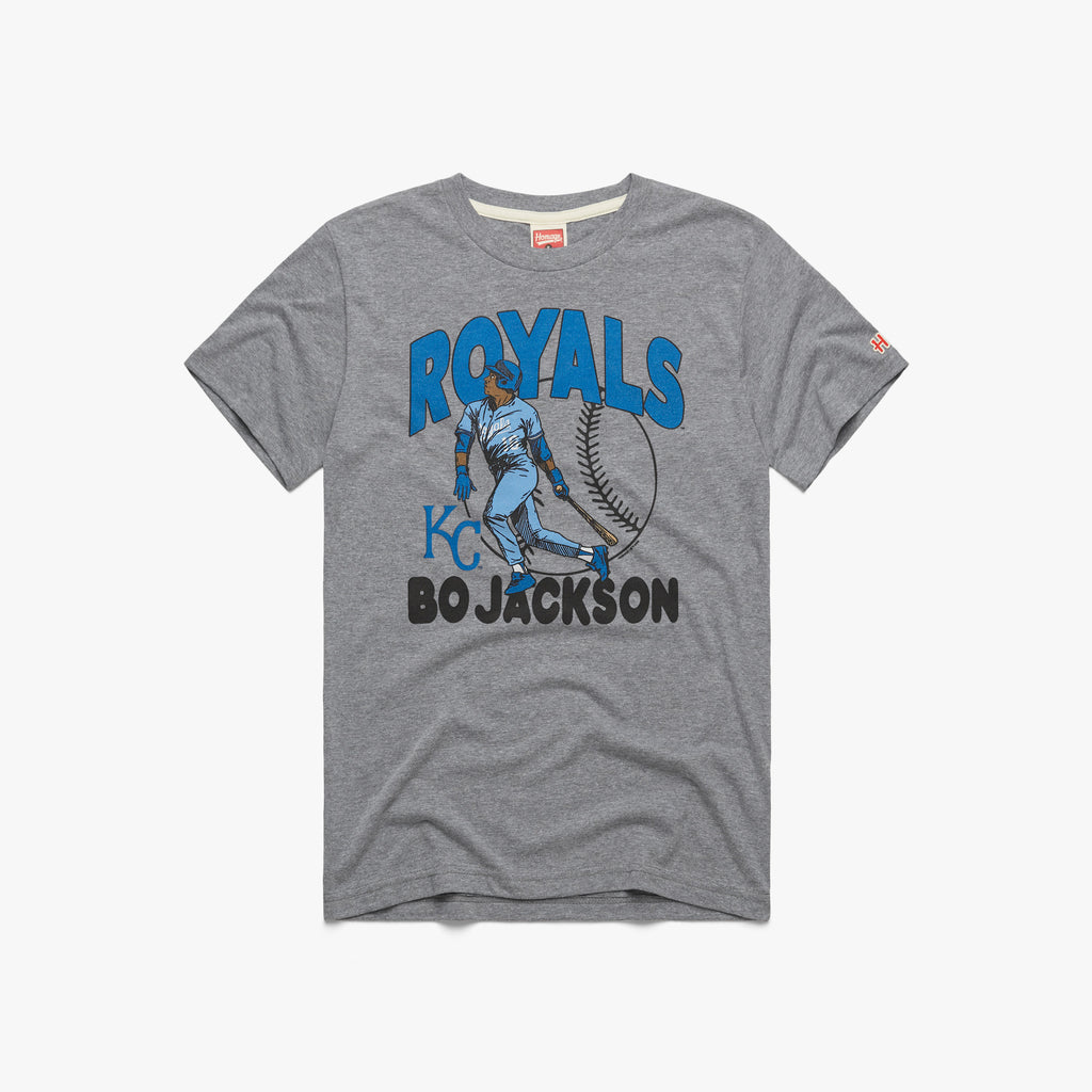 Royals Bo Jackson T-Shirt from Homage. | Royal Blue | Vintage Apparel from Homage.