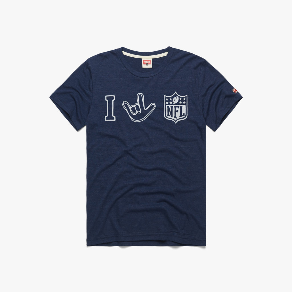 Today is the launch of the NFL ASL collection by LOVE SIGN for all 32  teams. Merch with the LOVE SIGN ASL design is now available on t…