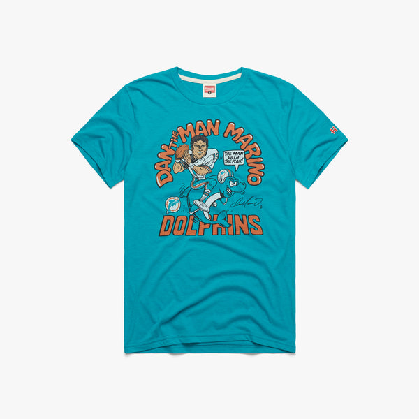 Miami Dolphins Dan Marino Signature T-Shirt from Homage. | Officially Licensed Vintage NFL Apparel from Homage Pro Shop.