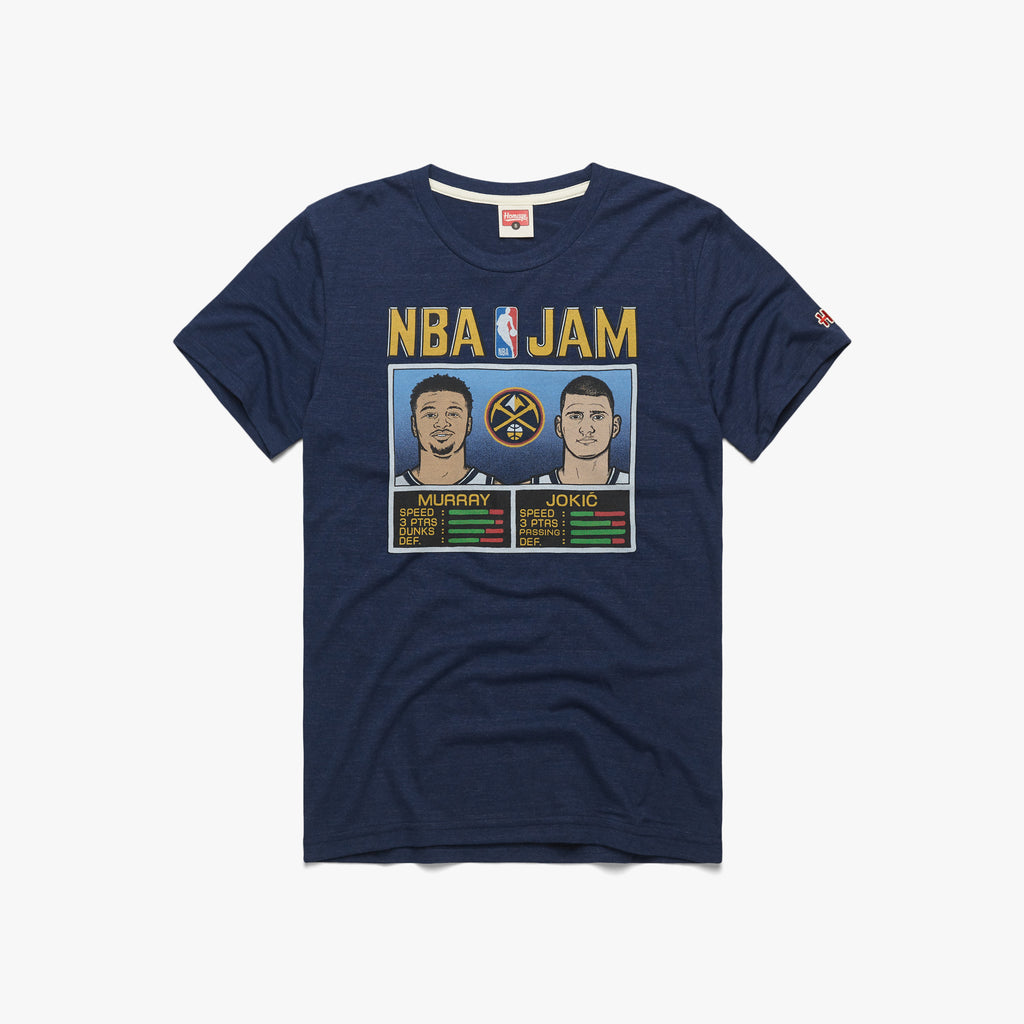 Denver Nuggets NBA Jam Jamal Murray and Nikola Jokic caricature funny  T-shirt, hoodie, sweater, long sleeve and tank top