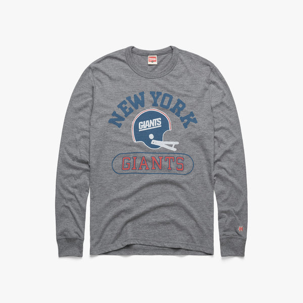 New York Jets Throwback Helmet Long Sleeve Tee from Homage. | Officially Licensed Vintage NFL Apparel from Homage Pro Shop.