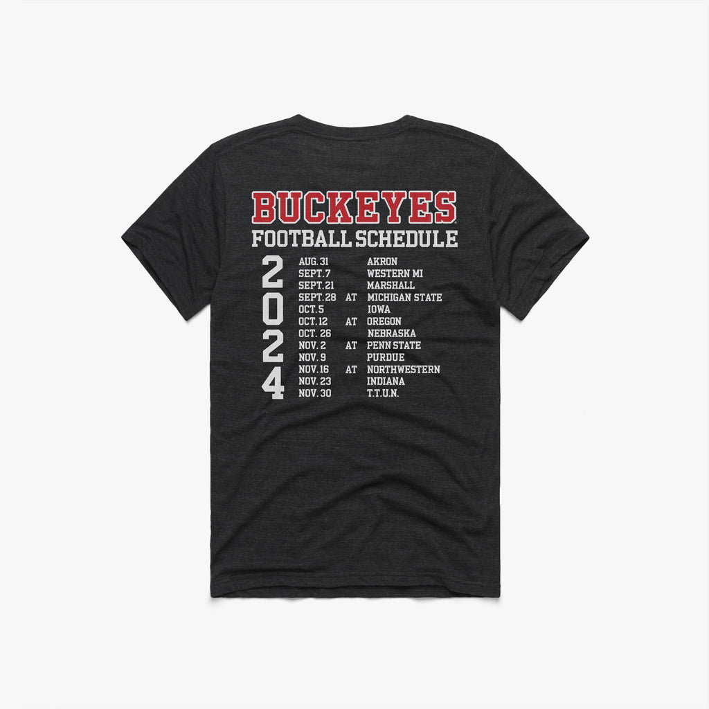 Ohio State Buckeyes Football Schedule 2024 | Retro OSU Football T-Shirt ...