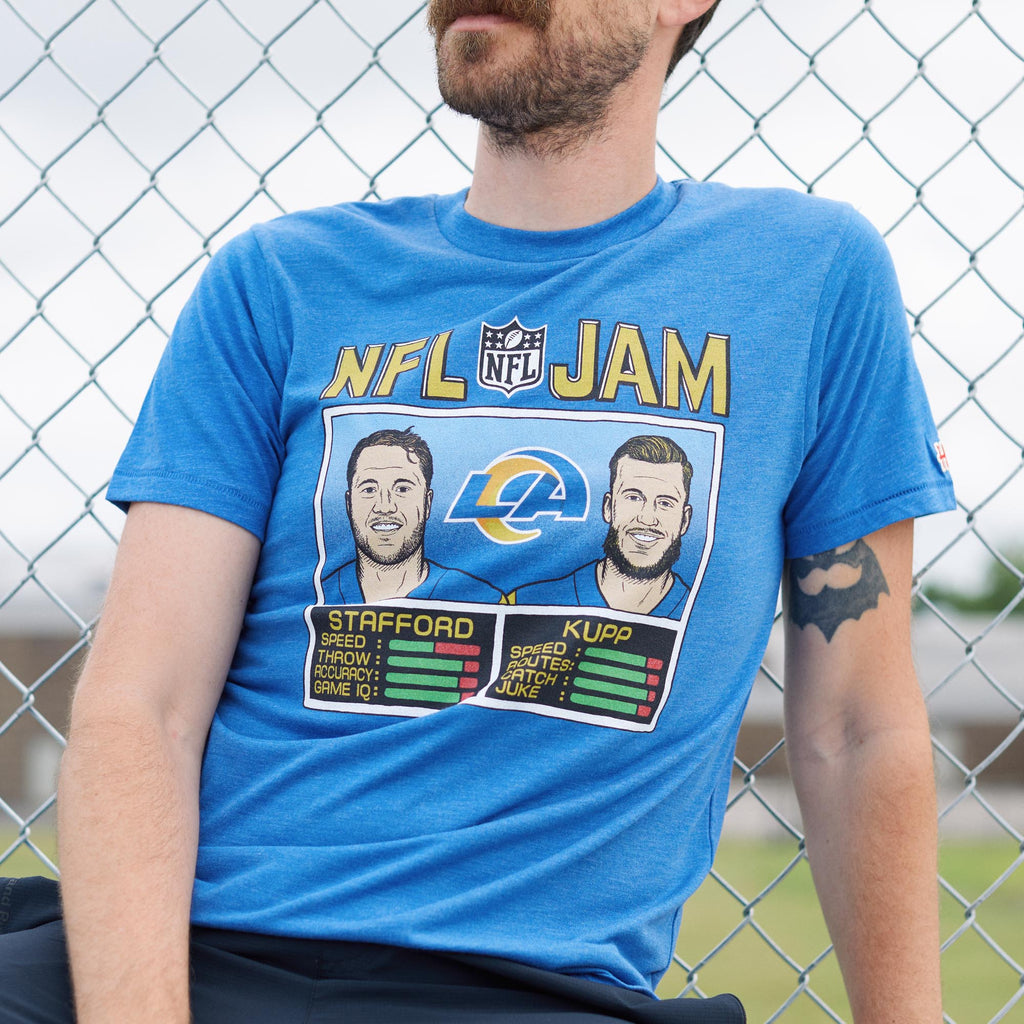 NFL Jam Rams Stafford And Kupp  Retro Los Angeles Rams T-Shirt – HOMAGE