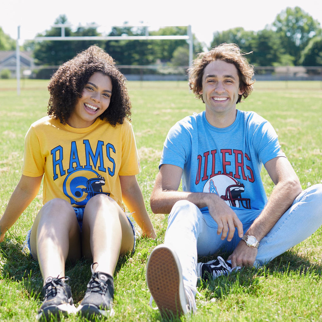 Oilers Football '80 Crewneck from Homage. | Officially Licensed Vintage NFL Apparel from Homage Pro Shop.