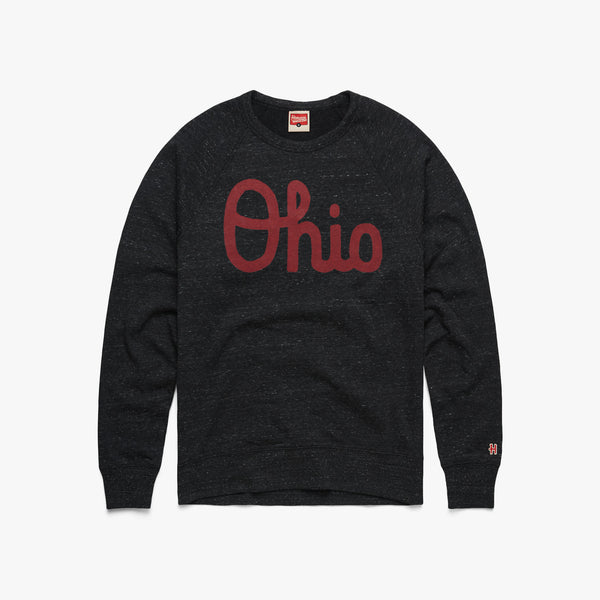 Youth Script Ohio from Homage. | Red/White Ink | Vintage Apparel from Homage.