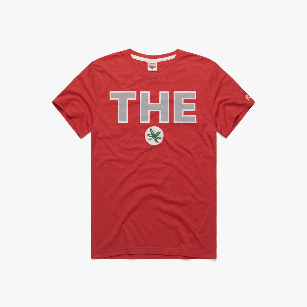 Chris Olave Ohio State T-Shirt from Homage. | Officially Licensed Ohio State Gear | Charcoal | Ohio State Vintage Apparel from Homage.