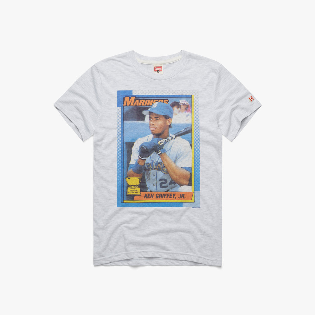 1990 Topps All-Star Rookie Ken Griffey Jr T-Shirt from Homage. | Ash | Vintage Apparel from Homage.
