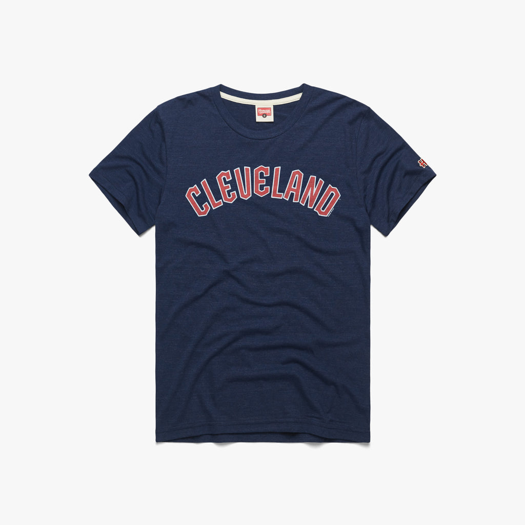 Cleveland Guardians Skyline T-Shirt from Homage. | Ash | Vintage Apparel from Homage.