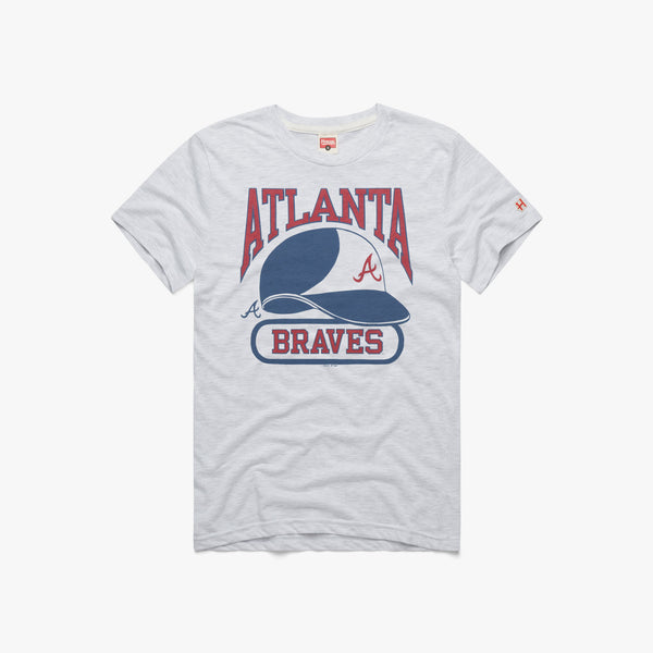 Atlanta Braves Baseball T-Shirt from Homage. | Grey | Vintage Apparel from Homage.