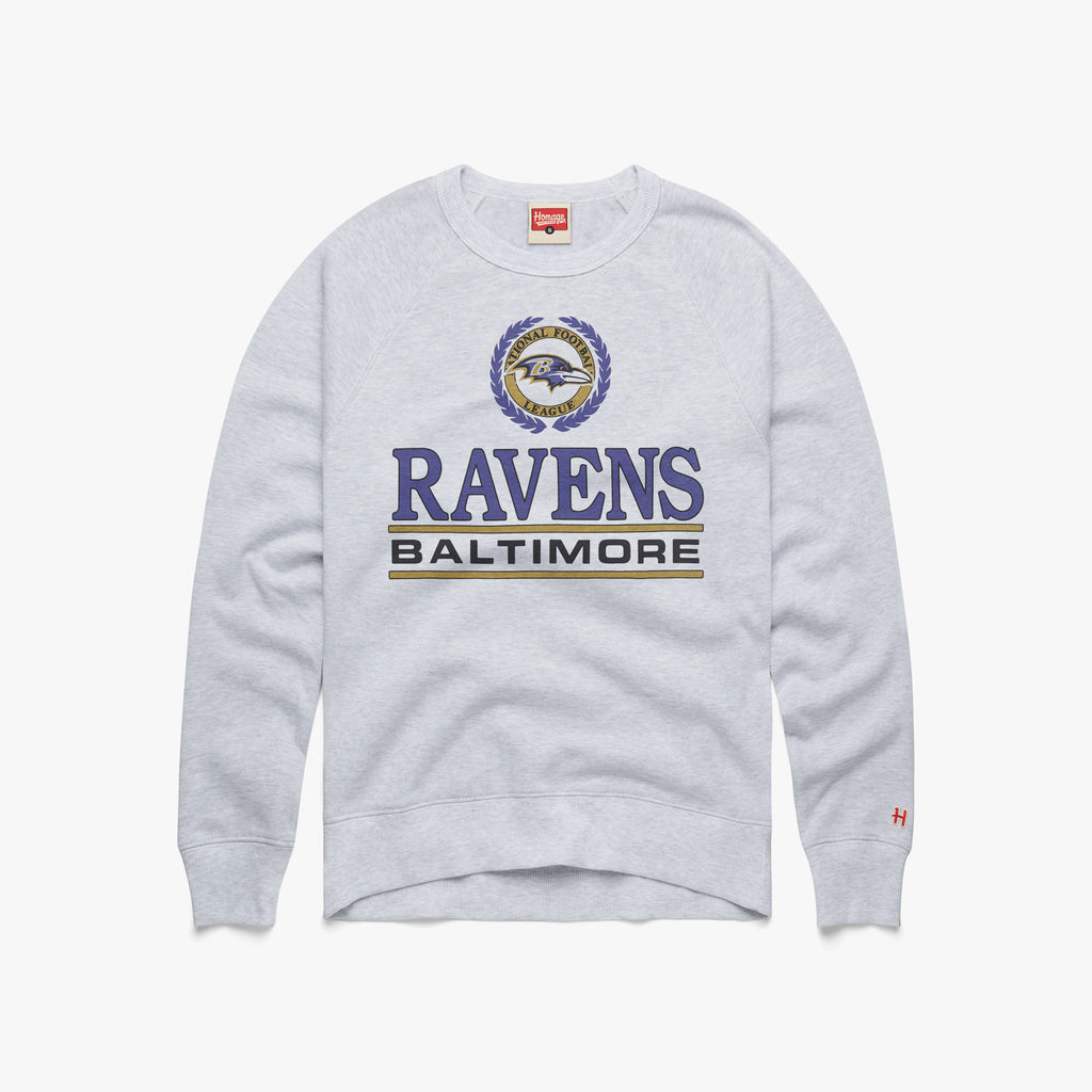 Football Fan Shop Officially Licensed NFL Crew-Neck Sweatshirt by Starter - Ravens