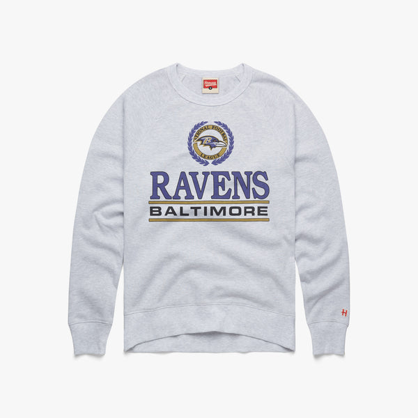 VTG USA NFL Logo Baltimore Ravens Black Crewneck Pullover Sweatshirt M