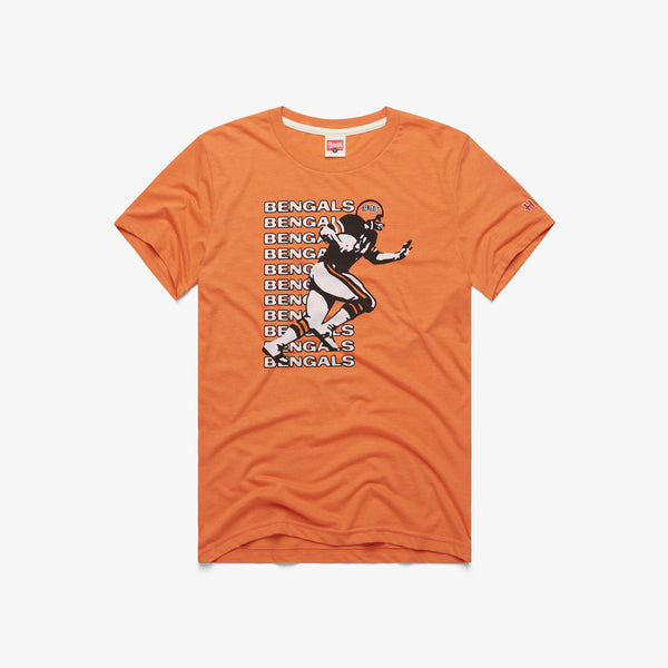 Cincinnati Bengals Repeat T-Shirt from Homage. | Officially Licensed Vintage NFL Apparel from Homage Pro Shop.