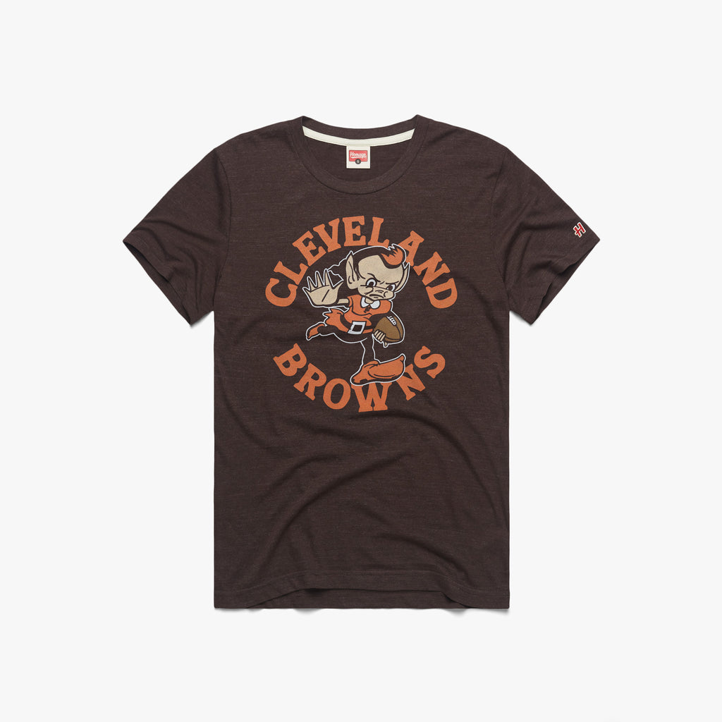 Cleveland Browns Brownie Stiff Arm Hoodie from Homage. | Officially Licensed Vintage NFL Apparel from Homage Pro Shop.