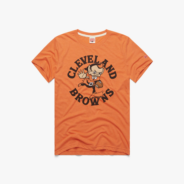 Cleveland Browns Brownie Stiff Arm Hoodie from Homage. | Officially Licensed Vintage NFL Apparel from Homage Pro Shop.