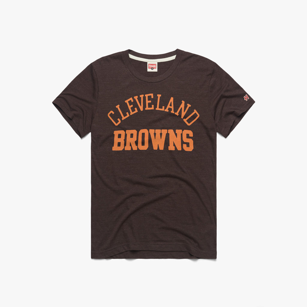 Cleveland Browns Football T-Shirt from Homage. | Officially Licensed Vintage NFL Apparel from Homage Pro Shop.