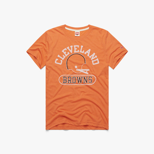 Cleveland Browns Helmet Retro T-Shirt from Homage. | Officially Licensed Vintage NFL Apparel from Homage Pro Shop.