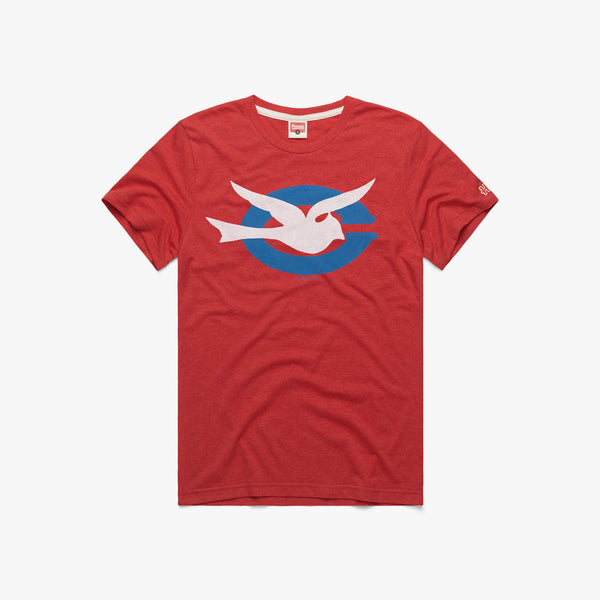 Columbus Blue Birds T-Shirt from Homage. | Grey | Vintage Apparel from Homage.