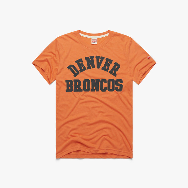 Denver Broncos 3 Time Super Bowl Champions T-Shirt from Homage. | Officially Licensed Vintage NFL Apparel from Homage Pro Shop.