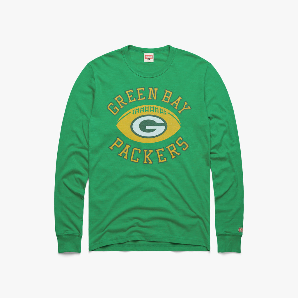 Green Bay Packers Crest Crewneck from Homage. | Officially Licensed Vintage NFL Apparel from Homage Pro Shop.