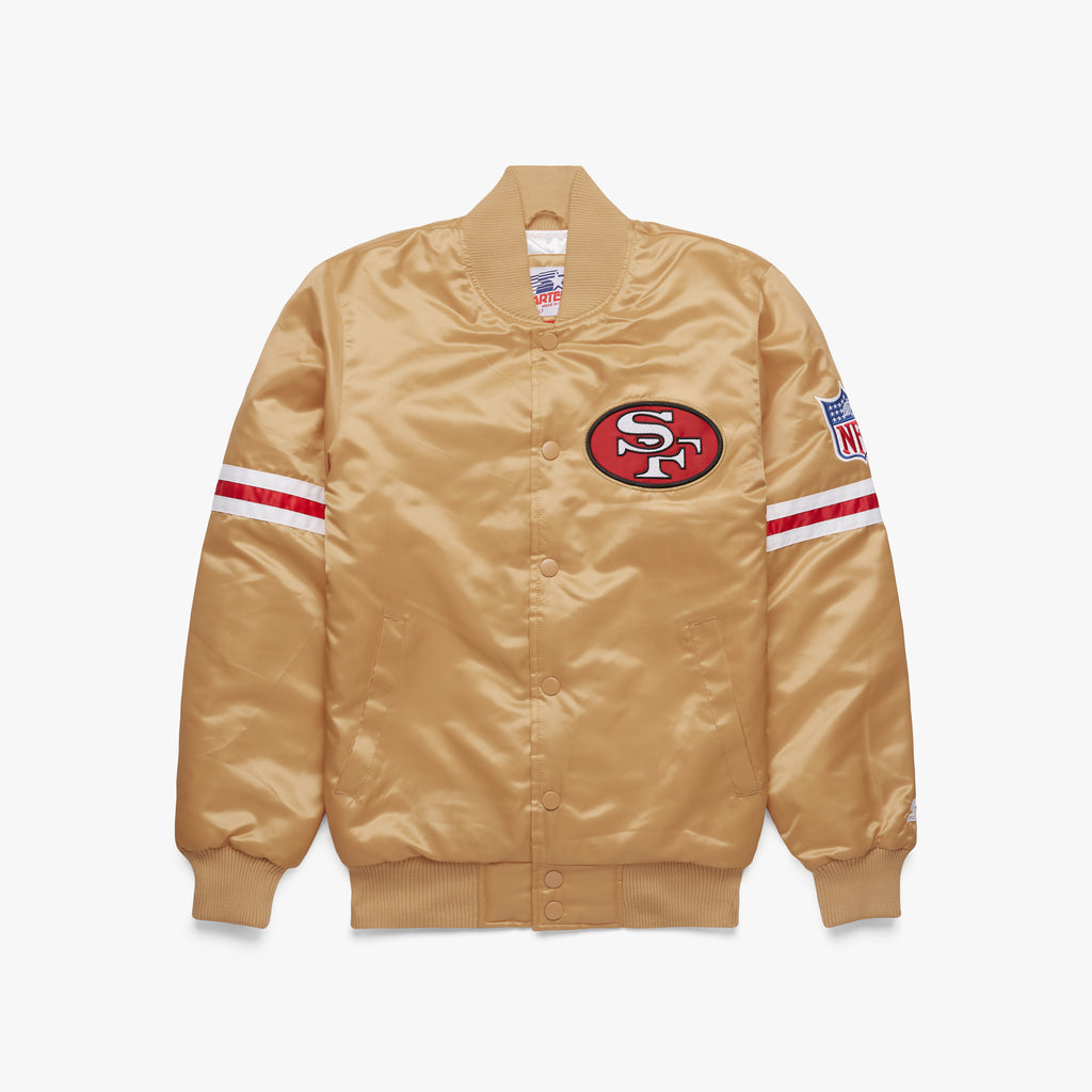 Maker of Jacket Sports Leagues Jackets NFL Vintage San Francisco 49ers World Champs Satin