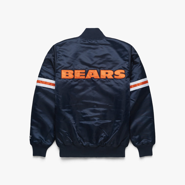 Men's Chicago Bears Starter White/Navy Retro The All-American Full-Snap  Jacket