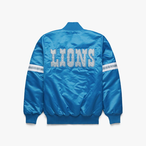 Calvin Johnson Detroit Lions Blue Varsity Bomber Jacket