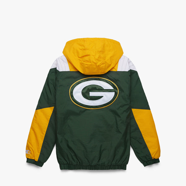 Packers Starter The Impact Half Zip Jacket Medium Green & Gold