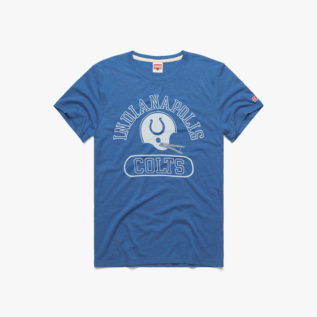 Indianapolis Colts Crest Crewneck from Homage. | Officially Licensed Vintage NFL Apparel from Homage Pro Shop.