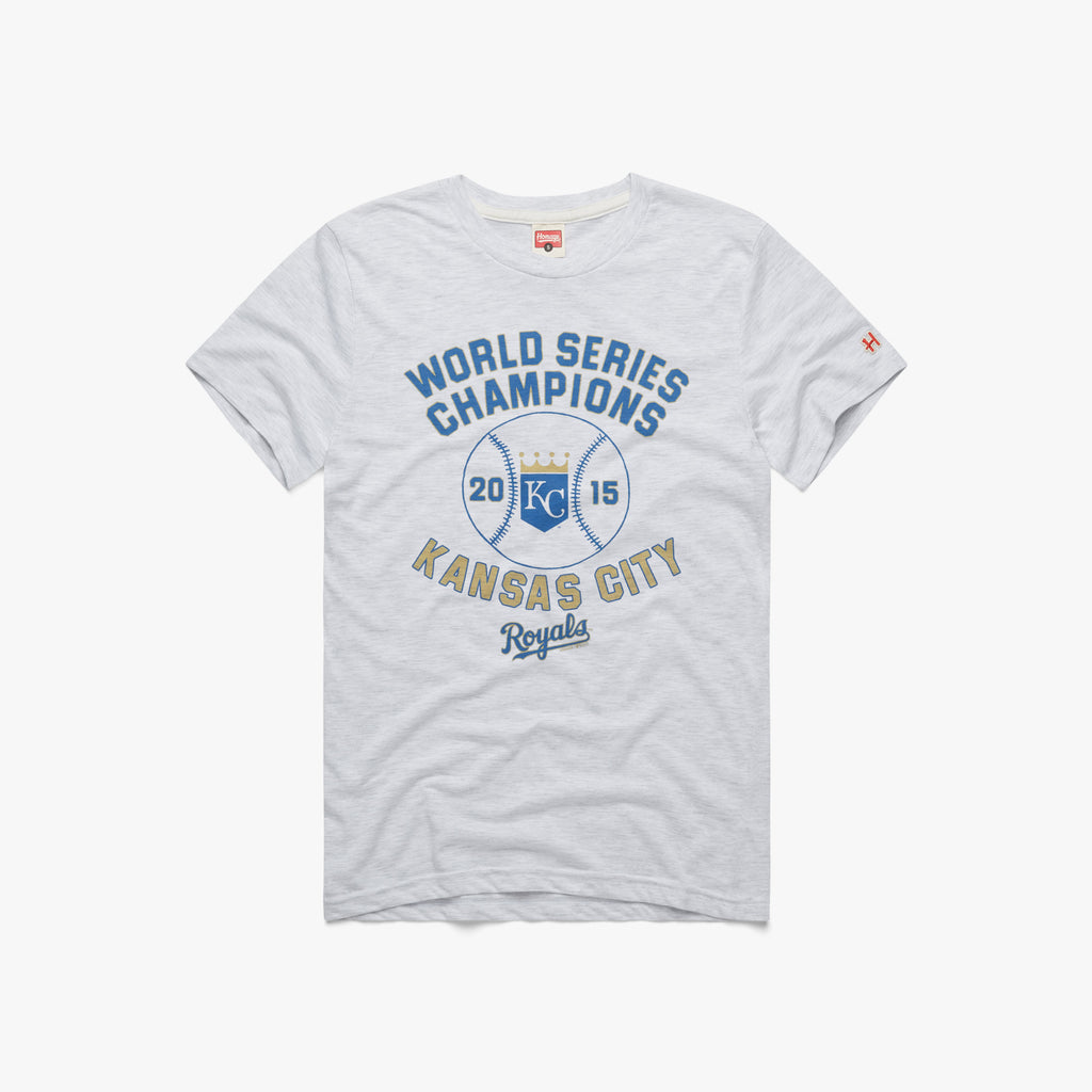 KC Royals 1985 World Series Champs T-Shirt from Homage. | Royal Blue | Vintage Apparel from Homage.