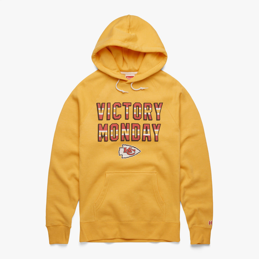 Kansas City Chiefs Victory Monday Hoodie from Homage. | Officially Licensed Vintage NFL Apparel from Homage Pro Shop.