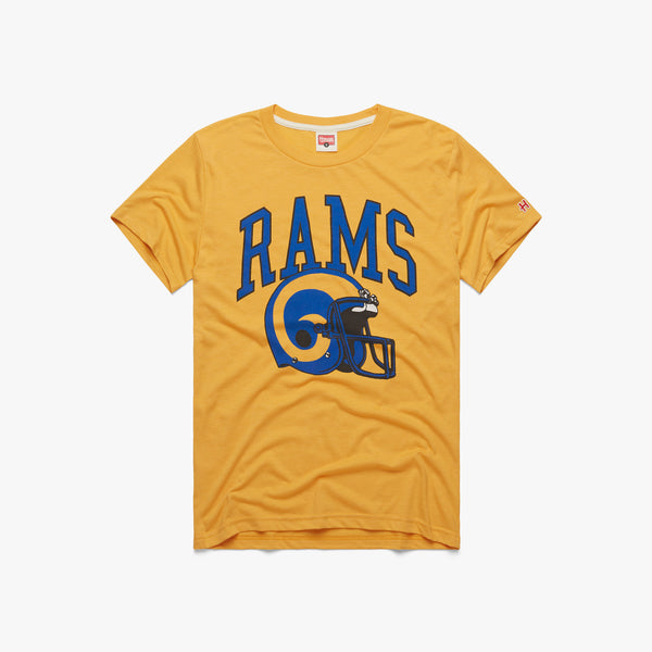 LA Rams Vintage Los Angeles Football Helmet Blue T shirt Champion LNH2293