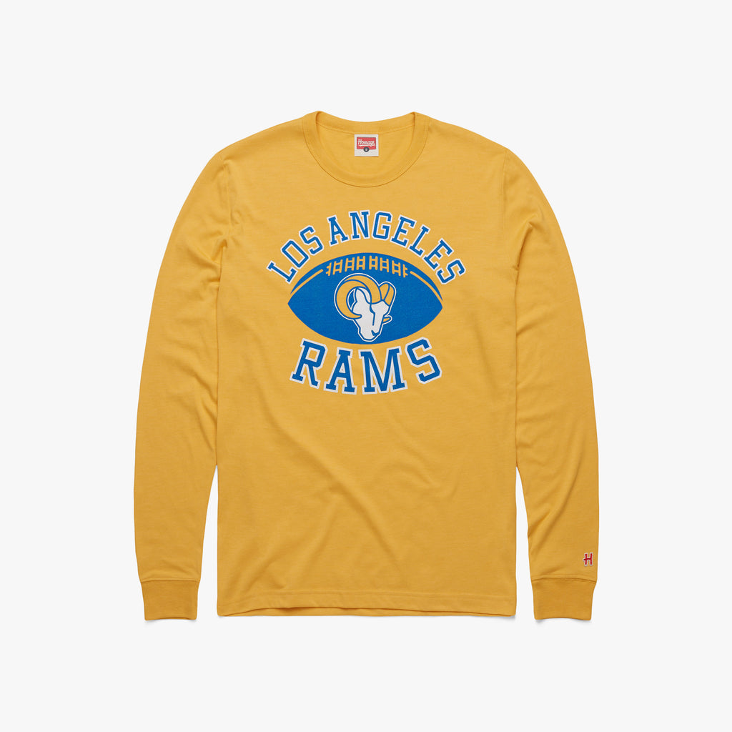 Los Angeles Rams Pigskin Long Sleeve Tee  Retro Rams Long Sleeve T-Shirt –  HOMAGE