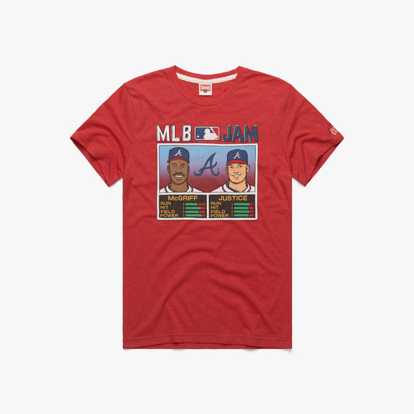 MLB Jam Braves McGriff and Justice shirt, hoodie, sweater, long