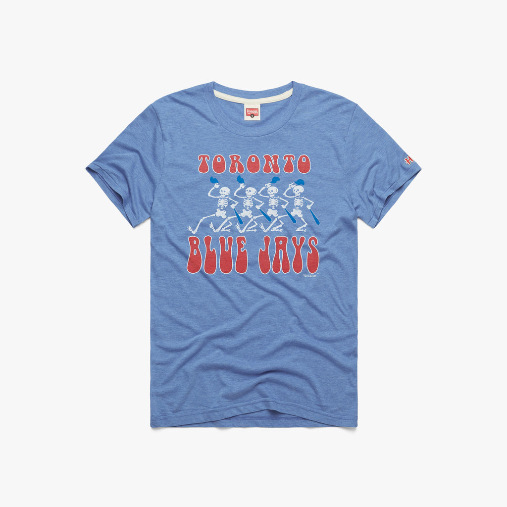 Toronto Blue Jays Plaid T-Shirt from Homage. | Ash | Vintage Apparel from Homage.