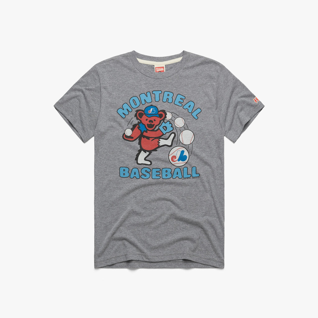 MLB x Grateful Dead x Cleveland Baseball T-Shirt from Homage. | Ash | Vintage Apparel from Homage.