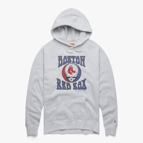 Boston Red Sox Hoodie from Homage. | Ash | Vintage Apparel from Homage.