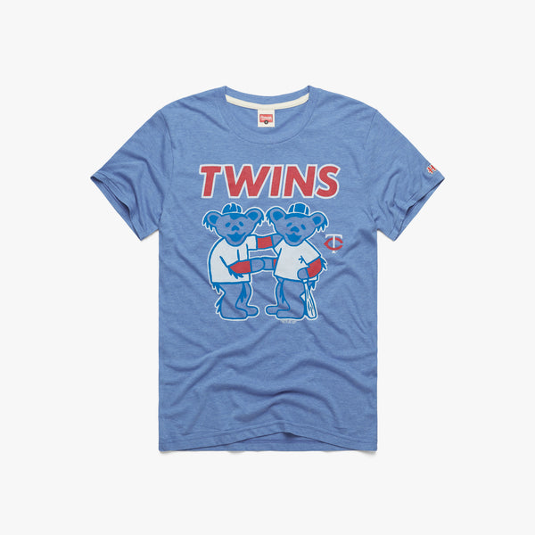 MLB x Grateful Dead x Twins Skull  Retro Minnesota Twins T-Shirt