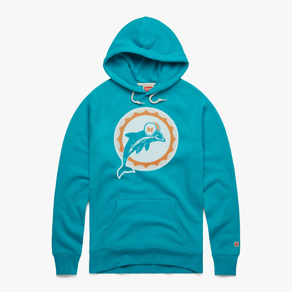 HOMAGE Miami Dolphins Retro Throwback Helmet Hoodie NEW / Size L