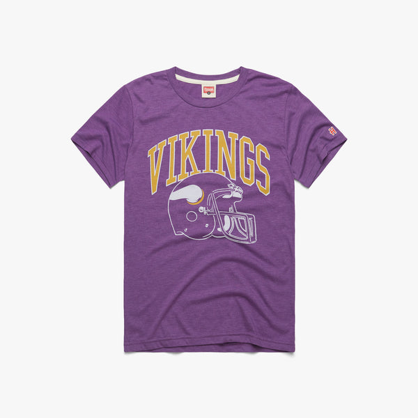 Youth Minnesota Vikings Big Helmet Youth T-Shirt from Homage. | Officially Licensed Vintage NFL Apparel from Homage Pro Shop.