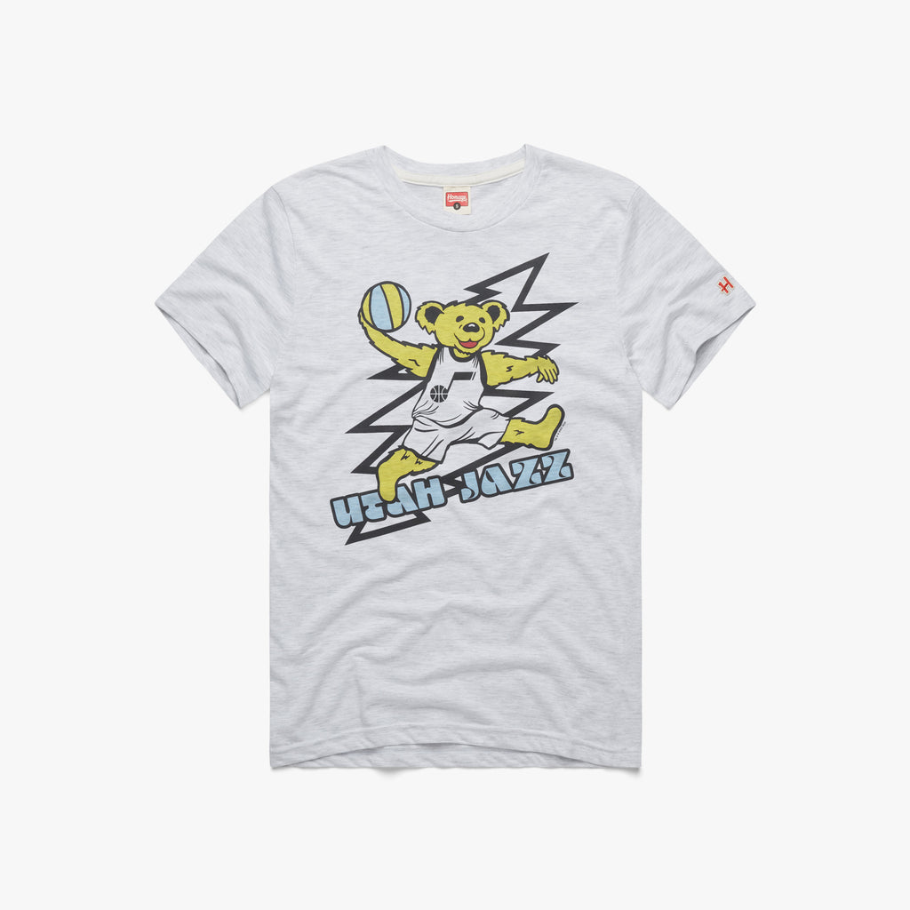 NBA x Grateful Dead x Pistons T-Shirt from Homage. | Ash | Vintage Apparel from Homage.