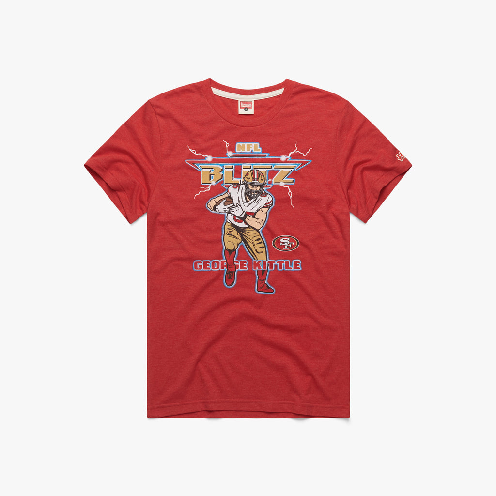 NFL George Kittle San Francisco 49ers T-Shirt Blitz Retro - Ingenious Gifts  Your Whole Family