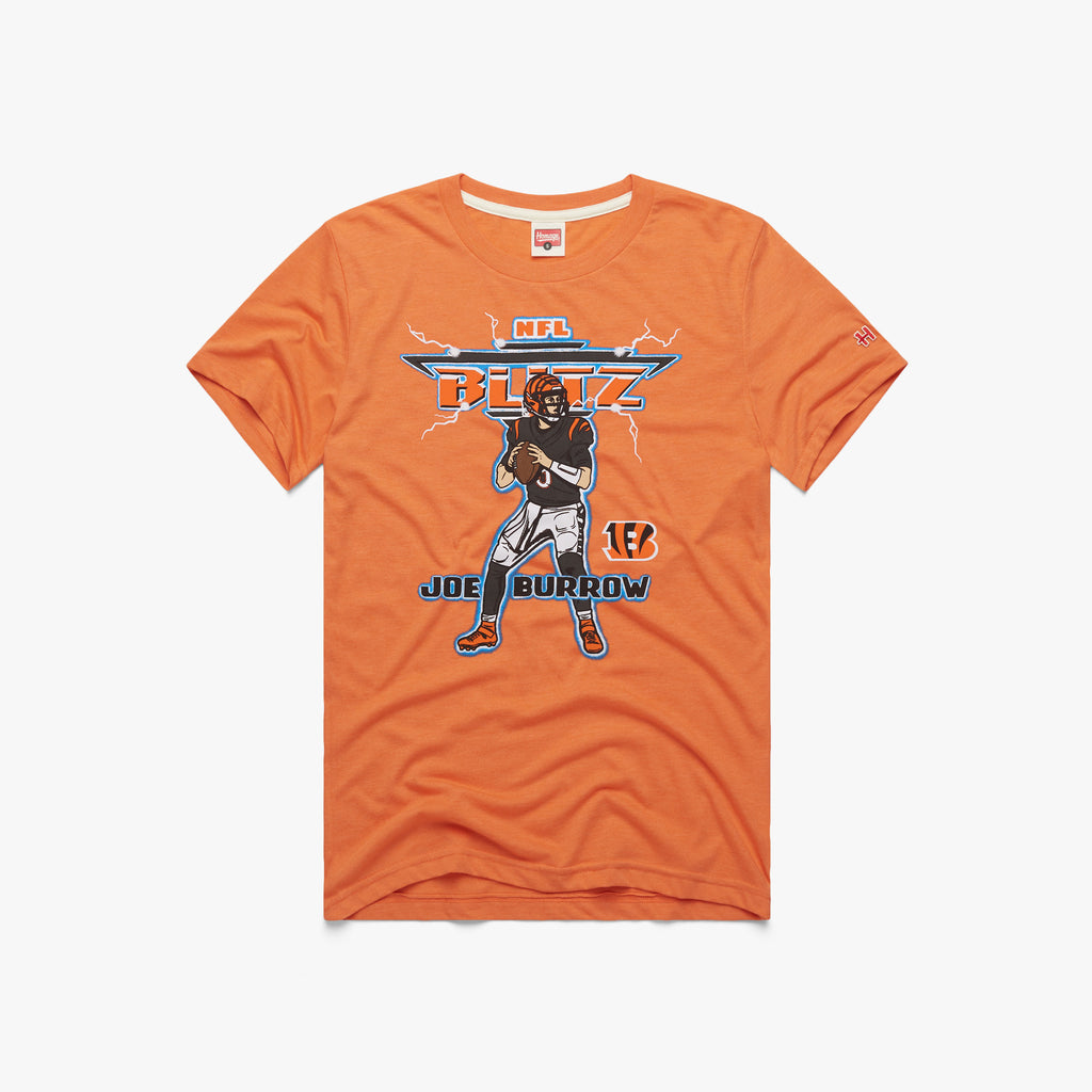 Lids Joe Burrow Cincinnati Bengals Homage NFL Blitz Player Tri-Blend T-Shirt  - Heathered Orange